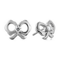 Lorelei Bow 18 Karat White Gold Stud Earrings